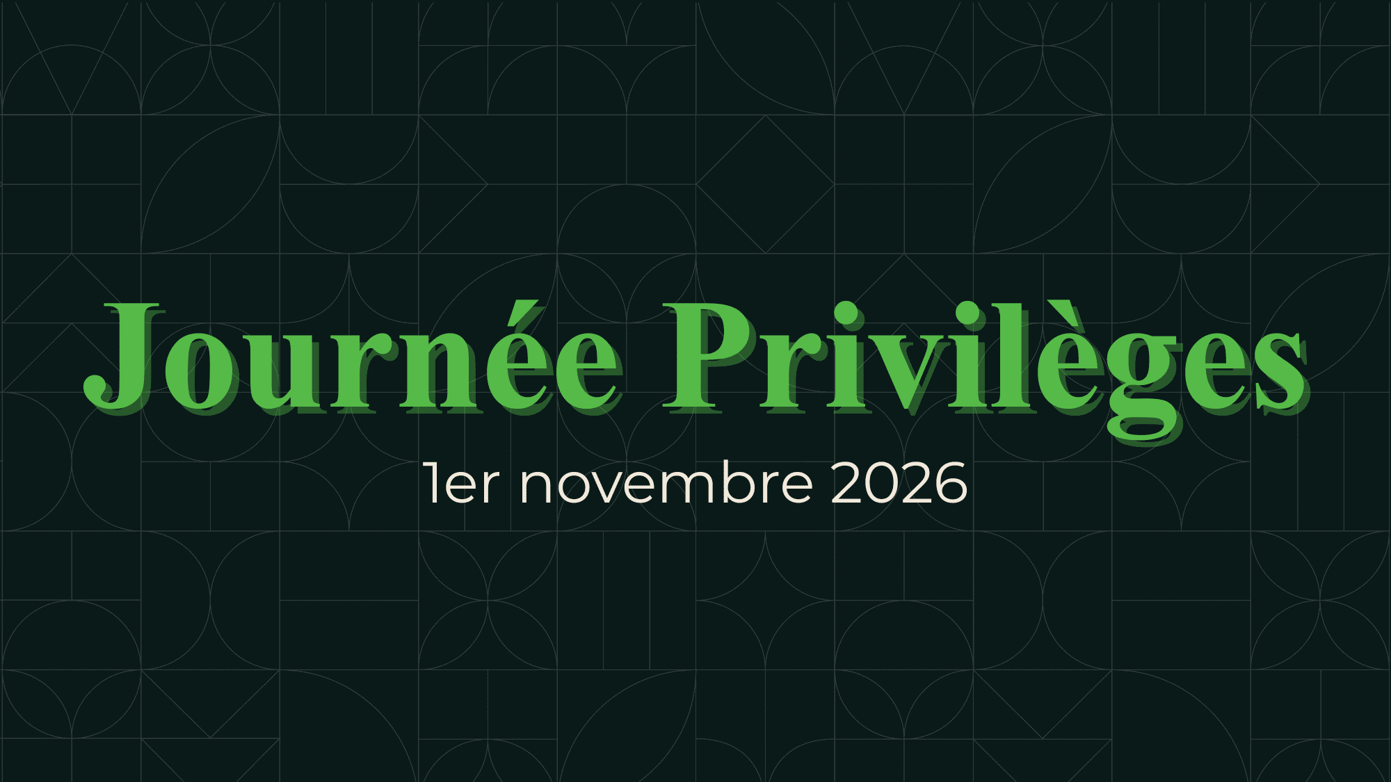 Journée Privileges à Jardin Dion, 1er novembre 2026.